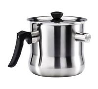 Cuocilatte a doppia parete antiruggine per uso alimentare con manico antiscivolo e design per la caldaia per latte in acciaio inossidabile della cucina domestica