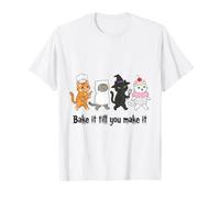 Cuocilo finché Non Lo renderai Divertente Baking Cats Halloween Maglietta