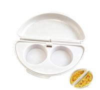 Cuociomelette Per Microonde Con 2 per Uova in Camicia e Strumenti di | Utensile Per Uova Fritte Da Colazione Per Casa Camper E Ristorante Camera Dormitorio Colazione