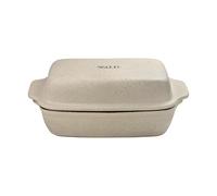 Cuocipane rettangolare Wald in ceramica Kergrès - per pane in cassetta fatto in casa - 30×13 cm - Ricettario incluso - Made in Italy