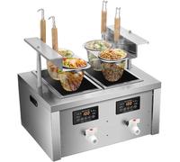 Cuocipapa Professionale a Doppio Scarico Con Sollevamento Automatico E Timer, Ideale Per Spaghetti, Ramen, Maccheroni E Gnocchi, Perfetta Per Attività