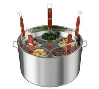 Cuocipasta commerciale con cestelli e divisorio per cucinare noodle efficienti in cucina di ristoranti e di casa