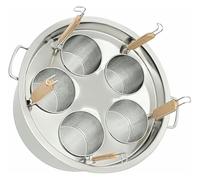 Cuocipasta Commerciale in Acciaio Inox, For la cucina Pentola in acciaio inox a 5 fori con coperchio e cestello portaoggetti Utensili da cucina for cucinare