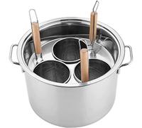 Cuocipasta con colino,set inserti cuocipasta acciaio inox, utensile cucina multi-pentola,pentola con coperchio,cestello pasta bollire for cucinare in cucina più volte(3 Holes)
