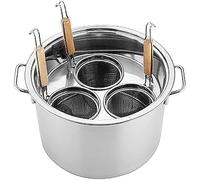 Cuocipasta In Acciaio Inossidabile Con Cestello Colino - Strumento Di Cottura Multipentola A 3/4/5 Fori For Uso Domestico, Ristorante E Commerciale(3 Hole)