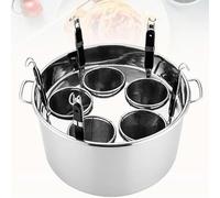 Cuocipasta in acciaio inox con cestelli multipli e divisorio per cucinare in modo efficiente i noodle in cucina domestica e ristorante