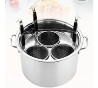 Cuocipasta in acciaio inox con cestelli multipli e divisorio per cucinare in modo efficiente i noodle in cucina domestica e ristorante