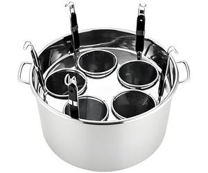 Cuocipasta in Acciaio Inox con cestello scolapasta: Uno Strumento da Cucina Multifunzionale per cuocere Pasta, Gnocchi e zuppe, Uno Strumento di Cottura Essenziale per preparare Facilmente i