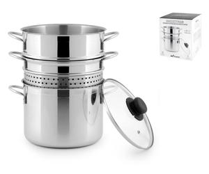 Cuocipasta Inoxtris Cestappovapor Cm 22 Trasparente Inoxpran