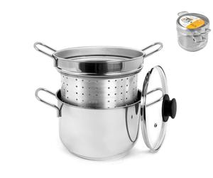 Cuocipasta Royal Norfolk in inox Cm 20 coperchio in vetro e manici