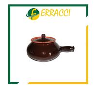 CUOCIPATATE IN TERRACOTTA BRUNELLA CON COPERCHIO