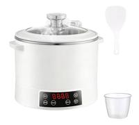 Cuociriso A Basso Contenuto Di Carboidrati Da 3l Con Vaporizzatore, Macchina Per Riso A Basso Contenuto Di Zucchero, Controllo Digitale Intelligente, Timer Con Ritardo Di 12 Ore White