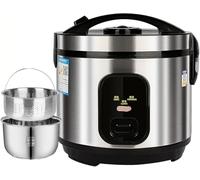 Cuociriso con funzione a basso contenuto di zucchero, fodera in acciaio inox, separatore per zuppe di riso per uso domestico, facile da usare e pulire