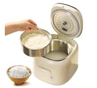 Cuociriso da 2,5 l, piccolo multi-fornello a basso contenuto di zucchero con cestello a vapore, timer di mantenimento e ritardo 24h, 8 menu preimpostati per riso bianco/marrone