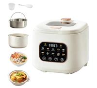 Cuociriso da 3 l, a basso contenuto di zucchero per 3-5 persone, 650 W, piccolo cuociriso con vaporiera e 10 funzioni di cottura del riso, cuociriso con timer 24 ore, funzione di mantenimento del