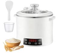 Cuociriso Da 3 Litri, Cestello Per Riso A Vapore A Basso Contenuto Di Carboidrati, Cuociriso Con Rimozione Zucchero, Controllo Smart Touch E Timer Ritardato 12 Ore, Per Riso, Cereali E Avena, C white