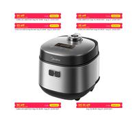 Cuociriso Midea con 9 funzioni, 2 L, 4 tazze, per 1-3 persone, tecnologia di riscaldamento avanzata, riso veloce 30 min, Black