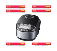 Cuociriso Midea con cottura a vapore e funzione di riscaldamento, MB-FS5017, fornello multiplo con pentola interna antiaderente, misurazione, MRD50B1AMK-S Brushed black