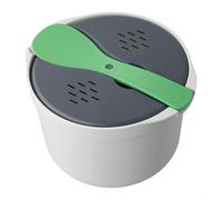 Cuociriso portatile a microonde, fornello a vapore con colino, per riso, pasta e verdure, cottura uniforme con sistema di circolazione del vapore (verde)