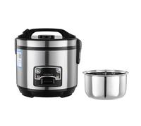 Cuociriso versatile da 2-6 litri con vaporiera, pentola interna in acciaio inossidabile 201 resistente, isolamento intelligente per una cottura sana (3 L)