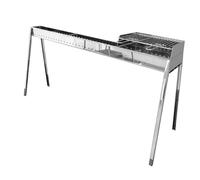 Cuoci arrosticini barbecue Milano Grill 80+40 e kit paratia portatile