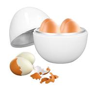 Cuocitore rapido di uova, produttore di uova sode a microonde senza fili, 4 uova sode facili da sbucciare, sode, medie e morbide, bracconiere, produttore di frittate, design compatto, materiale ABS, s