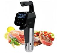 Cuocitore Sous Vide, Circolatore a Immersione WiFi con Schermo Touch LED e Controllo Temperatura e Tempo (25-92,5°C), per Bistecche, Pollo, Pesce e Verdure black