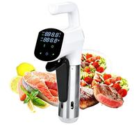 Cuocitore Sous Vide, Circolatore a Immersione WiFi con Schermo Touch LED e Controllo Temperatura e Tempo (25-92,5°C), per Bistecche, Pollo, Pesce e Verdure white