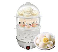 Cuocitore Uova Elettrico, Bollitore Uova Elettrico a 3 Livelli, Multiuso Per Cucina Con Funzioni Per Mais Gnocchi Porridge