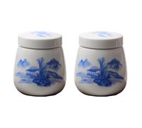 Cuociuova alla coque in ceramica vintage con coperchio, stoviglie, contenit B1V7