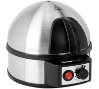 Cuociuova elettrico Clatronic per un massimo di 7 uova | cuociuova in acciaio inox con impostazione della durezza | interruttore acceso/spento illuminato | 400 watt | acciaio inox | EK 3321