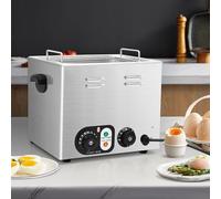 Cuociuova Elettrico Da 2600W, In Acciaio Inox Con Cestello A Rete, Per Cuocere Fino A 45 Uova In Camicia, Con Controllo Della Temperatura E Timer - Pentola Per Cuocere Uova In Camicia