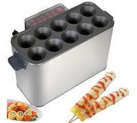 Cuociuova elettrico, doppio design verticale per uova e salsicce, rivestimento antiaderente, tempo di cottura 7 minuti, include 10 tubi di cottura