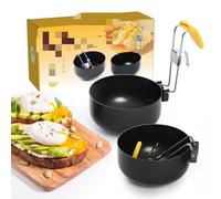 Cuociuova in Acciaio Inox, Anello per Uova, Caldaia per Uova Ad Orecchio Pieghevole, Cuoci Uova in Camicia, Bracconiere Antiaderente per Uova Sode Perfette