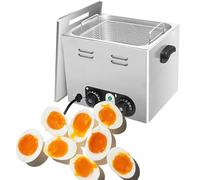 Cuociuova in acciaio inox, con cestello a rete, cuociuova elettrico ad alta capacità da 45 pezzi, controllo della temperatura e timer, cuociuova commerciale