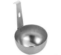 Cuociuova in acciaio inox con design da appendere, 201, antiaderente, per uova sode, altezza regolabile, utensile da cucina per pentole, manico ergonomico, strumento per la colazione, argento, 6,7 x