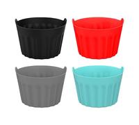Cuociuova in camicia, 3 coppette in silicone per uova in camicia, in silicone, per uova in camicia, non appiccicose, fodere per friggitrice ad aria, portauovo resistente al calore per cucina