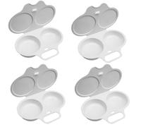 Cuociuova in camicia per microonde - Coppe per uova in camicia | Macchina per uova in camicia antiaderente | Macchina per uova in camicia | Cuocere a vapore per uova in camicia | Capacità 2 uova per