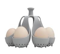 Cuociuova in silicone, antiaderente, per cuocere le uova da cucina, per cuocere le uova sode e cuocere le uova in camicia, gadget per bollire 6 4 uova alla volta