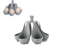 Cuociuova in silicone, pentola per cuocere le uova al vapore in silicone resistente alle alte temperature, utensile da cucina per preparare rapidamente la colazione a casa