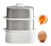 Cuociuova Intelligente, Bollitore Per Uova Con Ciotola Per Cottura A Vapore In Acciaio Inossidabile, 6 Modalità, Prenotazione Di 12 Ore, Vassoio Per Acqua Profonda Da 350 Ml, Spegnimento