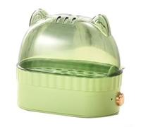 Cuociuova intelligente con spegnimento automatico, capacità compatta di 2 uova, caldaia veloce per colazioni rapide in piccole cucine, dormitori, camper, facile da usare, bianco, verde (B)