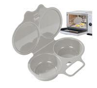 Cuociuova Microonde Antiaderente Per Sandwich E Hamburger, 2 Cavità In PP | Cuociuova Microonde Antiaderente Con 2 Cavità In PP Alimentare Per Preparare Uova In Camicia Veloci, Perfette Per Sandwich