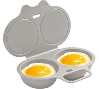 Cuociuova Microonde, Cuociuova, 2 Tazze con Coperchio | PP alimentare, resistente al calore, lavabile in lavastoviglie, rivestimento antiaderente, ideale per colazione e ufficio(B)