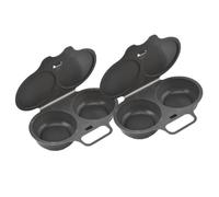 Cuociuova per Microonde 2 Pezzi 2 Scomparti Senza Olio con Coperchio e | Tazze per Uova in Camicia per Casa Cucina Ufficio Ristorante Dormitorio Viaggio Campeggio Colazione, Pranzo e Cena