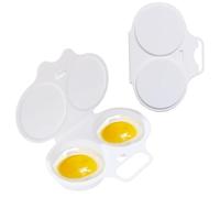 Cuociuova per microonde 2 pezzi PP per uso alimentare bracconiere per uova a microonde con coperchio 2 tazze con manico resistente al calore, decorazioni all'aria libera
