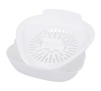 Cuociuova per Microonde in PP Bianco, Separatore Chiara D'uovo, Uso Casa | Doppio Impiego, Mantiene L'umidità Dell'uovo, Facile da Riporre, per Cucina Domestica e Cottura al Microonde