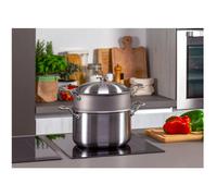 Cuocivapore 2 manici con casseruola più coperchio In Titanio al 100x100 TRITANIA ZERO-TOXIC, Zero Nickel superficie di cottura in titanio massiccio diametro 24x h29 cm alluminio