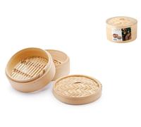 Cuocivapore in Bambu' 3 Pezzi diametro 23 cm Cestello singolo per cottura a