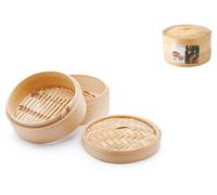 Cuocivapore in Bambu' 3 Pezzi diametro 25 cm Cestello singolo per cottura a